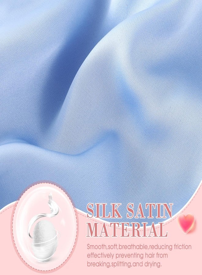 Maiteenly 4 Pcs Silk Satin Bonnet for Sleeping Double Layer Hair Wrap Night Sleep Cap Turban for Women Gift Long Curly Straight Hair(Light Color) - Image 3